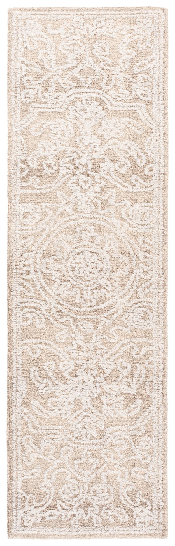 Safavieh Metro Hand‑Tufted Beige Ivory Area Rug, 80% Wool 20% Cotton, Low‑Profile Plush, Transitional Charm 6'-0" x 9'-0" MET812B-6