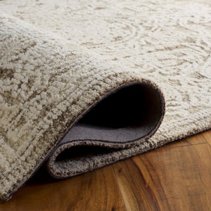 Safavieh Metro Hand‑Tufted Beige Ivory Round Rug — Wool‑Cotton Blend, Low‑Pile Elegance For Transitional Homes 6'-0" x 6'-0" MET812B-6R