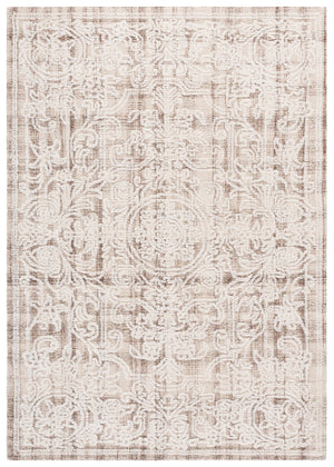 Safavieh Metro Hand‑Tufted Beige Ivory Round Rug — Wool‑Cotton Blend, Low‑Pile Elegance For Transitional Homes 6'-0" x 6'-0" MET812B-6R