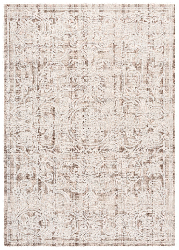 Safavieh Metro Hand‑Tufted Beige Ivory Round Rug — Wool‑Cotton Blend, Low‑Pile Elegance For Transitional Homes 6'-0" x 6'-0" MET812B-6R