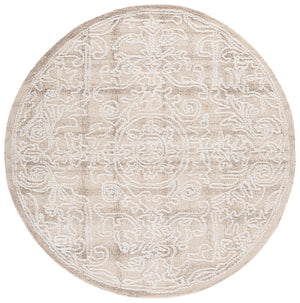 Safavieh Metro Hand-Tufted Beige Ivory Runner Rug — Wool-Cotton Blend, Low Pile, Timeless Floral Motif For Hallways 2'-3" x 8'-0" MET812B-28