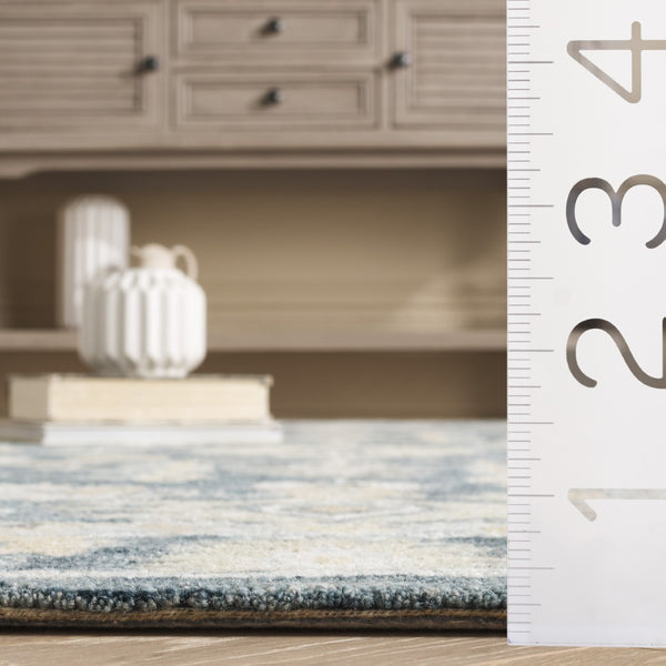 Safavieh Metro Hand-tufted Wool Pile Area Rug - Traditional Elegance With Floral And Geometric Design Blue ,Grey Wool Pile Met825m-8