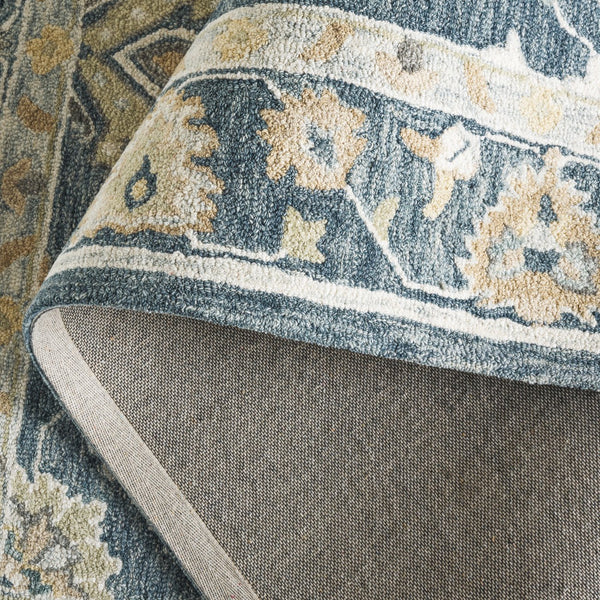 Safavieh Metro Hand-tufted Wool Runner Rug - Elegant Floral And Geometric Design For Timeless Home Décor Blue ,Grey Wool Pile Met825m-5