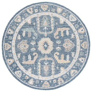 Safavieh Metro Hand-tufted Wool Runner Rug - Elegant Floral And Geometric Design For Timeless Home Décor Blue ,Grey Wool Pile Met825m-6r