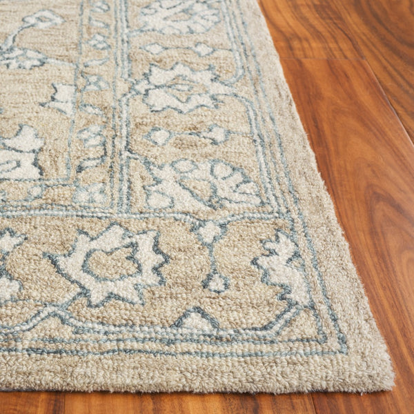Safavieh Metro Hand Tufted Wool Pile Rug - Elegant Traditional Design With Intricate Florals For Home Décor Beige ,Ivory Wool Pile Met826b-6