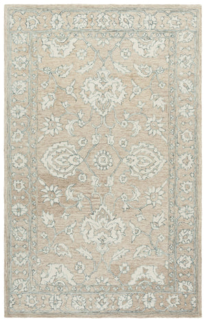 Safavieh Metro Runner Rug - Timeless Floral Design In Neutral Tones - Hand-tufted Wool For Elegant Spaces Beige ,Ivory Wool Pile Met826b-5