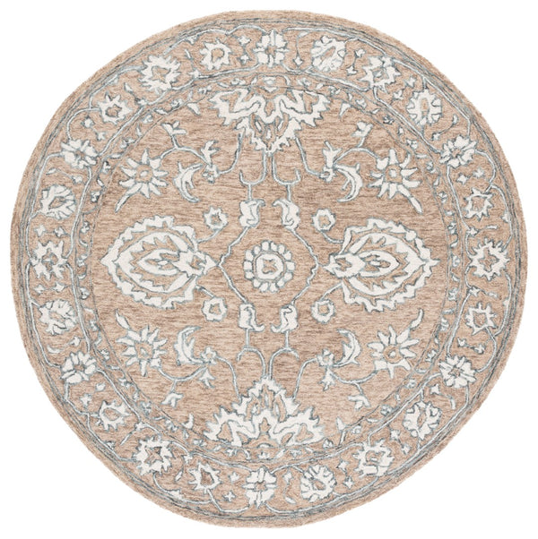 Safavieh Metro Hand Tufted Wool Pile Rug - Elegant Traditional Design With Intricate Florals For Home Décor Beige ,Ivory Wool Pile Met826b-6