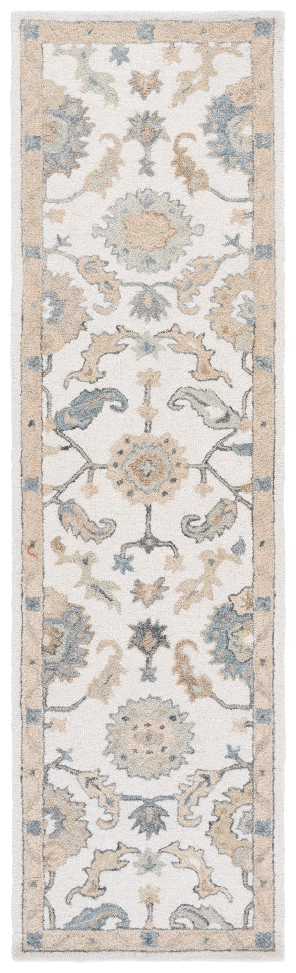 Safavieh Metro Traditional Hand-tufted Wool Area Rug - Elegant Ivory And Beige Floral Design For Any Space Ivory ,Beige Wool Pile Met827a-4