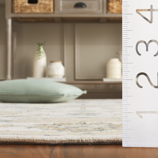 Safavieh Metro Traditional Wool Runner Rug - Timeless Hand-tufted Elegance For Hallways And Entryways Ivory ,Beige Wool Pile Met827a-5