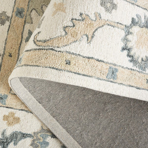 Safavieh Metro Traditional Hand-tufted Wool Area Rug - Elegant Ivory And Beige Floral Design For Any Space Ivory ,Beige Wool Pile Met827a-4