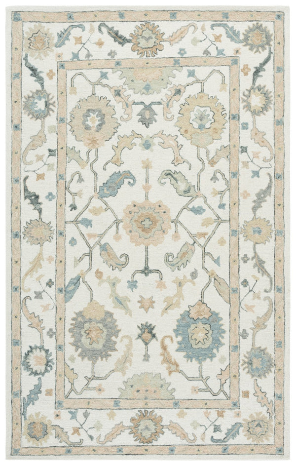 Safavieh Metro Traditional Hand-tufted Wool Area Rug - Elegant Ivory And Beige Floral Design For Any Space Ivory ,Beige Wool Pile Met827a-4