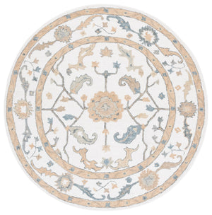 Safavieh Metro Traditional Hand-tufted Wool Area Rug - Elegant Ivory And Beige Floral Design For Any Space Ivory ,Beige Wool Pile Met827a-4