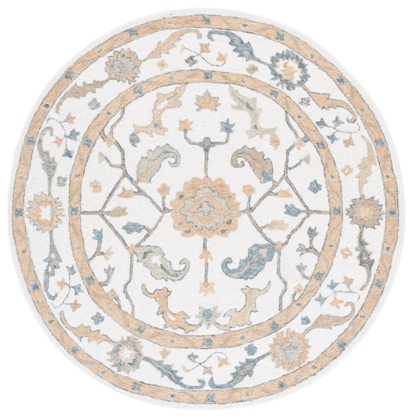 Safavieh Metro Traditional Hand-tufted Wool Area Rug - Elegant Ivory And Beige Floral Design For Any Space Ivory ,Beige Wool Pile Met827a-4