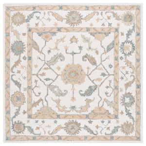 Safavieh Metro Traditional Hand-tufted Wool Area Rug - Elegant Ivory And Beige Floral Design For Any Space Ivory ,Beige Wool Pile Met827a-4
