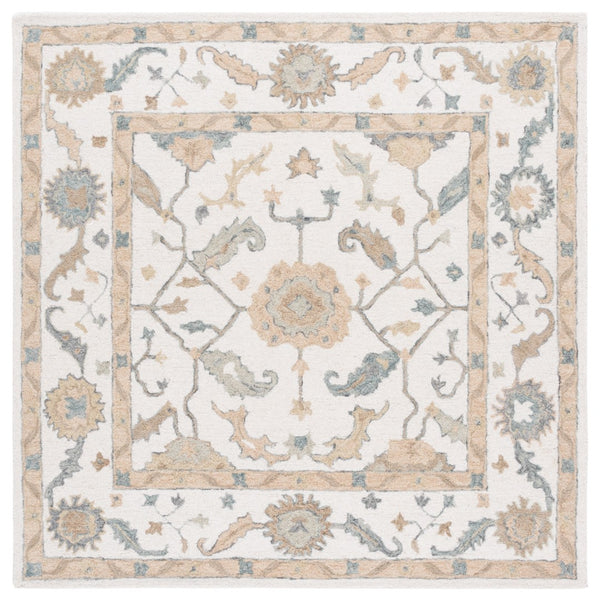 Safavieh Metro Traditional Hand-tufted Wool Area Rug - Elegant Ivory And Beige Floral Design For Any Space Ivory ,Beige Wool Pile Met827a-4