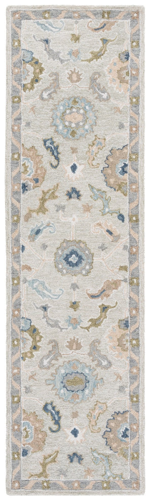 Safavieh Metro Traditional Hand-tufted Wool Area Rug - Elegant Ivory And Beige Floral Design For Any Space Beige ,Blue Wool Pile Met827b-8