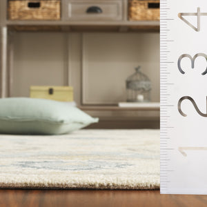 Safavieh Metro Traditional Wool Runner Rug - Timeless Hand-tufted Elegance For Hallways And Entryways Beige ,Blue Wool Pile Met827b-5