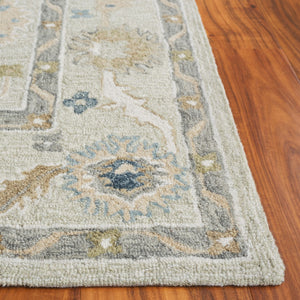 Safavieh Metro Traditional Hand-tufted Wool Area Rug - Elegant Ivory And Beige Floral Design For Any Space Beige ,Blue Wool Pile Met827b-8