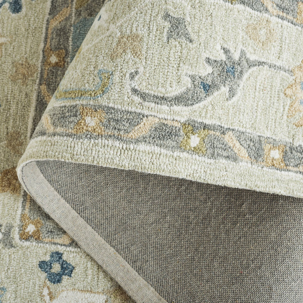 Safavieh Metro Traditional Wool Runner Rug - Timeless Hand-tufted Elegance For Hallways And Entryways Beige ,Blue Wool Pile Met827b-5