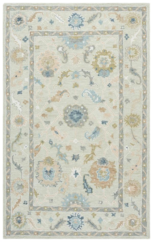 Safavieh Metro Traditional Hand-tufted Wool Area Rug - Elegant Ivory And Beige Floral Design For Any Space Beige ,Blue Wool Pile Met827b-8