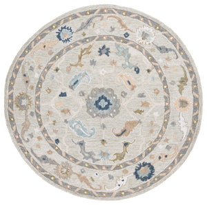 Safavieh Metro Traditional Hand-tufted Wool Area Rug - Elegant Ivory And Beige Floral Design For Any Space Beige ,Blue Wool Pile Met827b-8