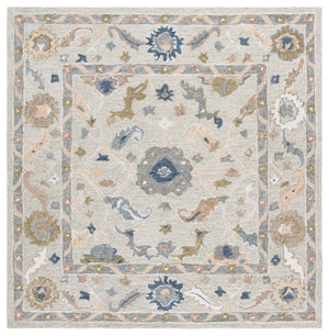 Safavieh Metro Traditional Wool Runner Rug - Timeless Hand-tufted Elegance For Hallways And Entryways Beige ,Blue Wool Pile Met827b-6sq