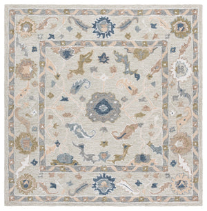 Safavieh Metro Traditional Hand-tufted Wool Area Rug - Elegant Ivory And Beige Floral Design For Any Space Beige ,Blue Wool Pile Met827b-8