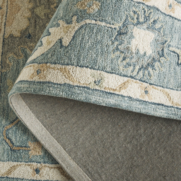 Safavieh Metro Traditional Wool Runner Rug - Timeless Hand-tufted Elegance For Hallways And Entryways Blue ,Ivory Wool Pile Met827m-5