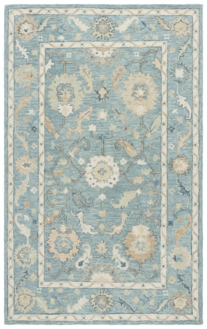 Safavieh Metro Traditional Wool Runner Rug - Timeless Hand-tufted Elegance For Hallways And Entryways Blue ,Ivory Wool Pile Met827m-5