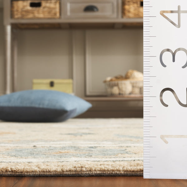 Safavieh Metro Traditional Wool Runner Rug - Timeless Hand-tufted Elegance For Hallways And Entryways Beige ,Rust Wool Pile Met827p-5