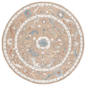 Safavieh Metro Traditional Wool Runner Rug - Timeless Hand-tufted Elegance For Hallways And Entryways Beige ,Rust Wool Pile Met827p-6r