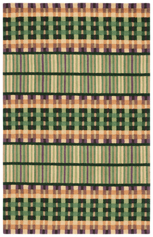 Safavieh Metro Exquisite Hand-tufted Area Rug - Classic Elegance And Timeless Charm For Your Home Decor Green ,Gold 85% Wool,15% Cotton Met852y-6r