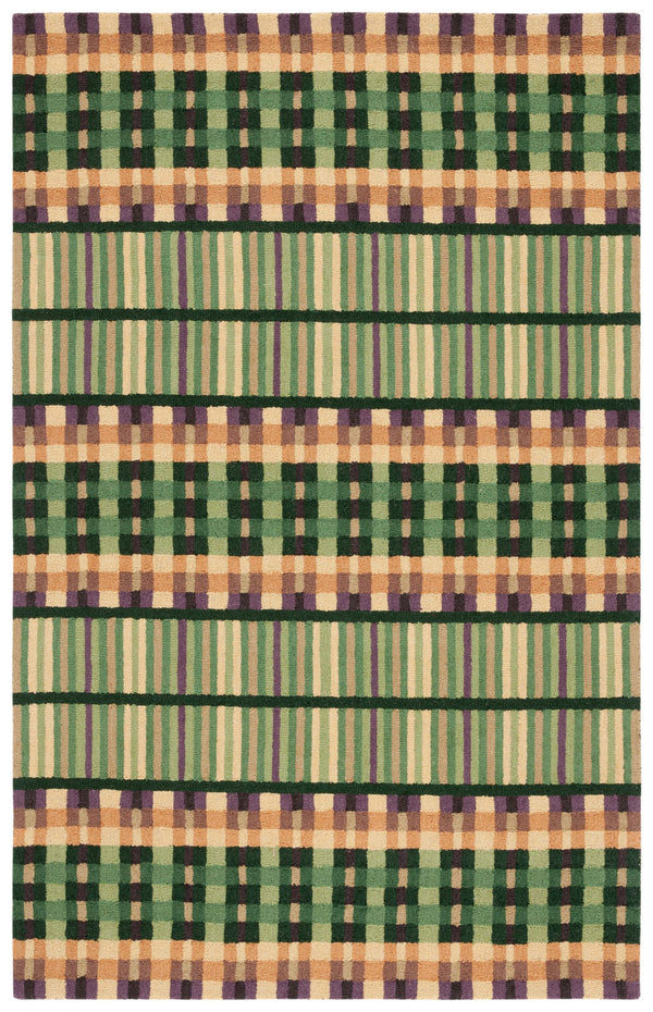 Safavieh Metro Exquisite Hand-tufted Area Rug - Classic Elegance And Timeless Charm For Your Home Decor Green ,Gold 85% Wool,15% Cotton Met852y-6r