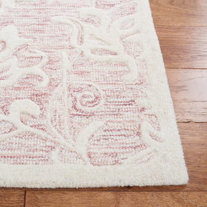 Safavieh Metro Hand‑Tufted Pink Ivory Wool Cotton Rug 8X10 — Vintage Floral Design, Plush Low Pile, Non‑Slip Backing 9'-0" x 12'-0" MET853U-9
