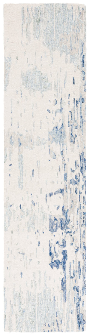 Safavieh Metro Hand-tufted Area Rug: Luxurious Wool Blend With Abstract Design For Stylish Home Décor Ivory ,Blue 85% Wool,15% Cotton Met854m-6sq