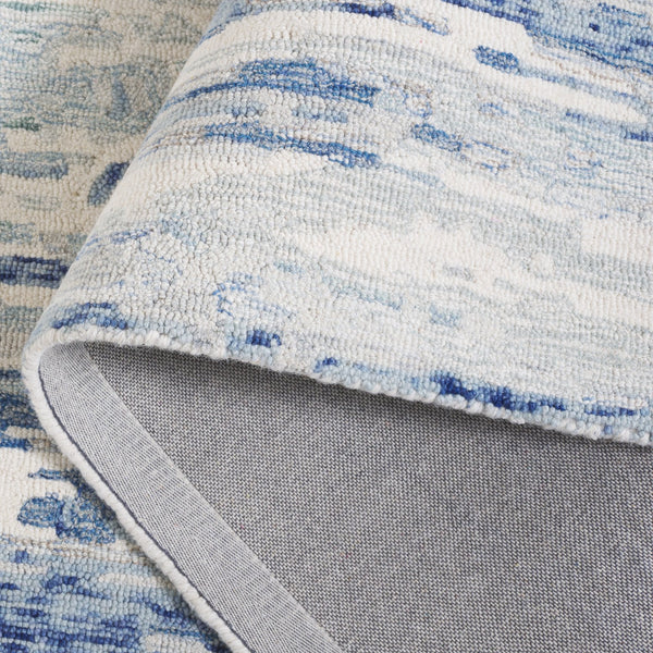 Safavieh Metro Hand-tufted Area Rug: Luxurious Wool Blend With Abstract Design For Stylish Home Décor Ivory ,Blue 85% Wool,15% Cotton Met854m-6sq