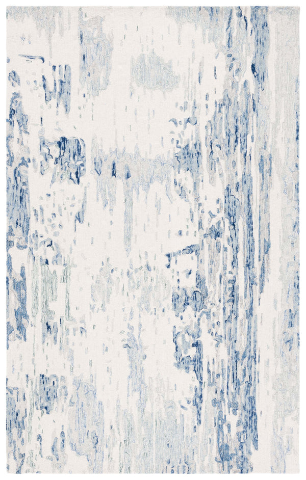 Safavieh Metro Hand-tufted Area Rug: Luxurious Wool Blend With Abstract Design For Stylish Home Décor Ivory ,Blue 85% Wool,15% Cotton Met854m-6sq