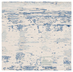Safavieh Metro Hand-tufted Area Rug: Luxurious Wool Blend With Abstract Design For Stylish Home Décor Ivory ,Blue 85% Wool,15% Cotton Met854m-6sq