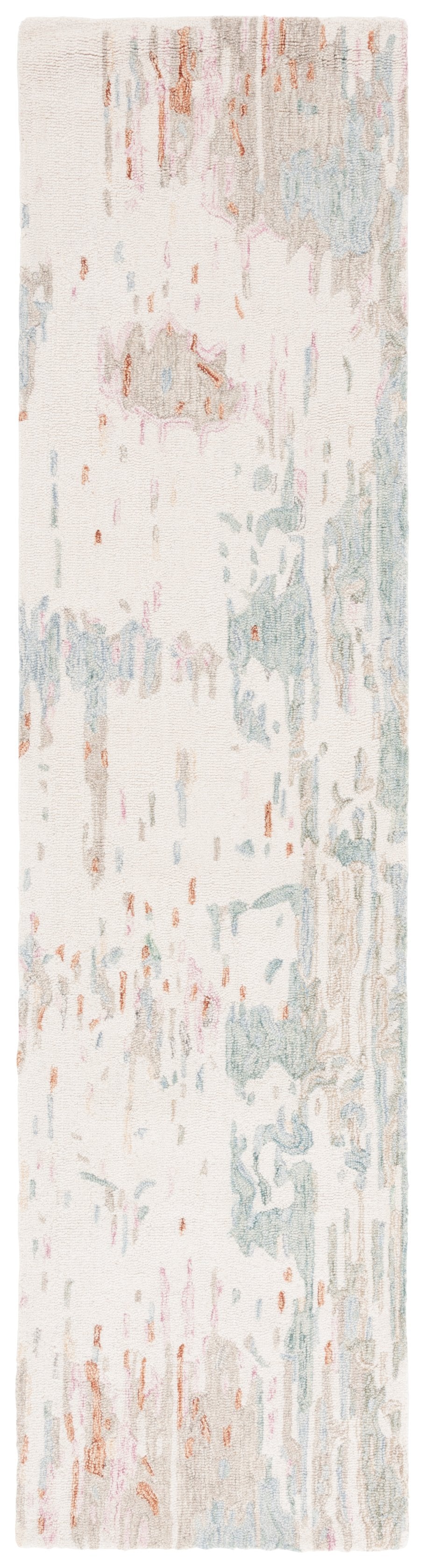 Safavieh Metro Hand-tufted Area Rug: Luxurious Wool Blend With Abstract Design For Stylish Home Décor Ivory ,Green 85% Wool,15% Cotton Met854y-6r