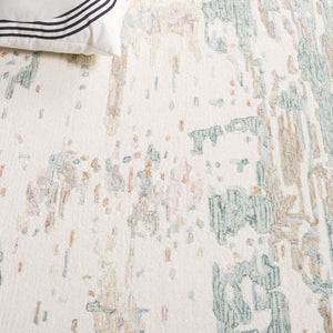 Safavieh Metro Hand-tufted Area Rug: Luxurious Wool Blend With Abstract Design For Stylish Home Décor Ivory ,Green 85% Wool,15% Cotton Met854y-6r