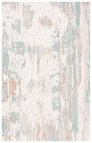 Safavieh Metro Hand-tufted Area Rug: Luxurious Wool Blend With Abstract Design For Stylish Home Décor Ivory ,Green 85% Wool,15% Cotton Met854y-6r