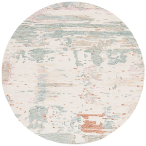 Safavieh Metro Hand-tufted Area Rug: Luxurious Wool Blend With Abstract Design For Stylish Home Décor Ivory ,Green 85% Wool,15% Cotton Met854y-6r