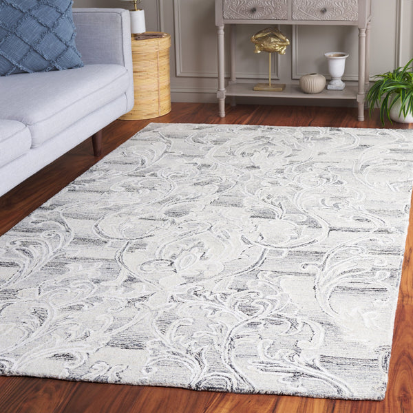 Safavieh Metro Exquisite Hand-tufted Area Rug - Luxurious Wool & Cotton Blend For Timeless Elegance Grey ,Ivory 85% Wool,15% Cotton Met870f-6r