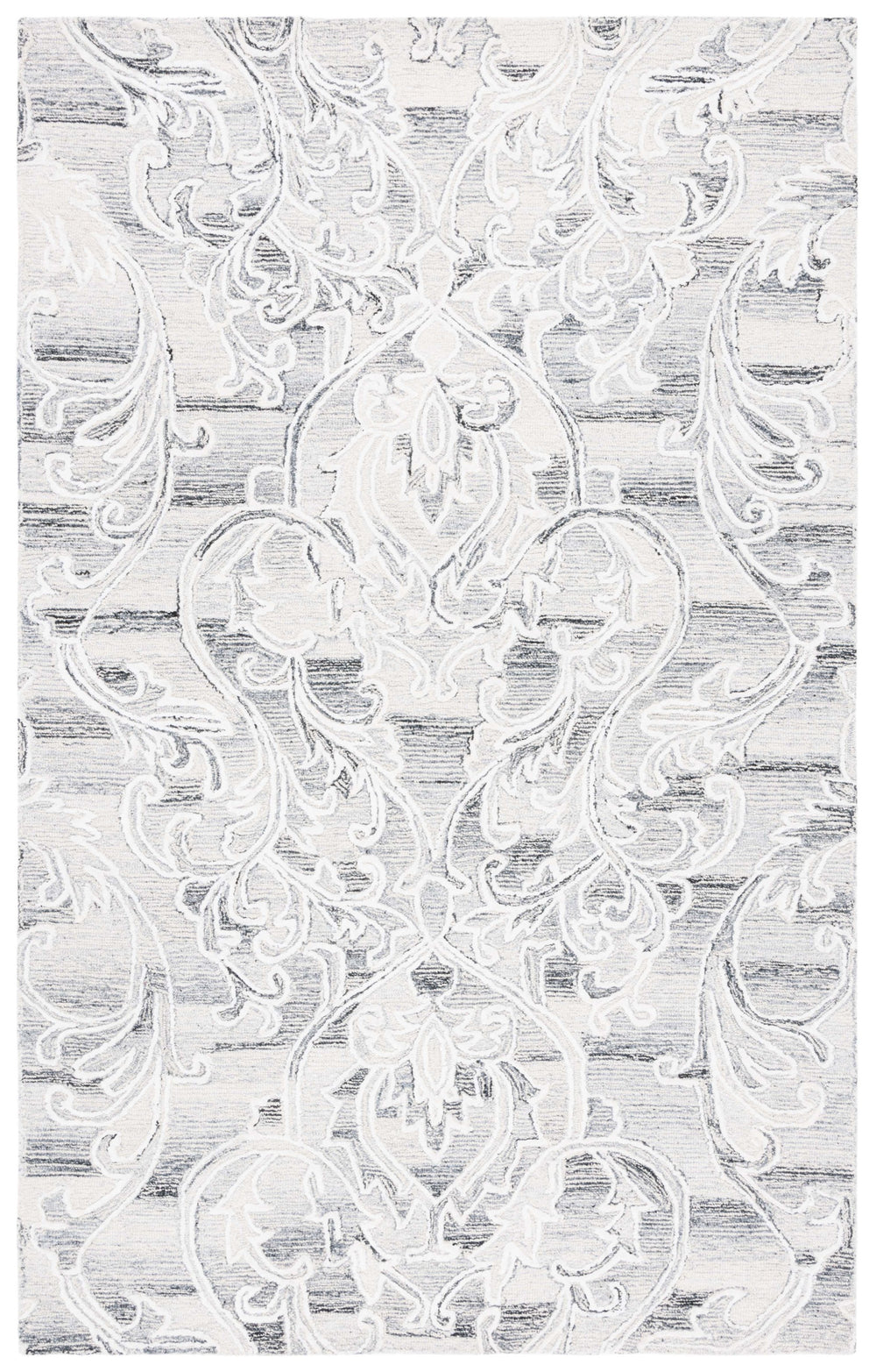 Safavieh Metro Exquisite Hand-tufted Area Rug - Luxurious Wool & Cotton Blend For Timeless Elegance Grey ,Ivory 85% Wool,15% Cotton Met870f-6r