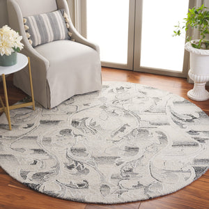 Safavieh Metro Exquisite Hand-tufted Area Rug - Luxurious Wool & Cotton Blend For Timeless Elegance Grey ,Ivory 85% Wool,15% Cotton Met870f-6r