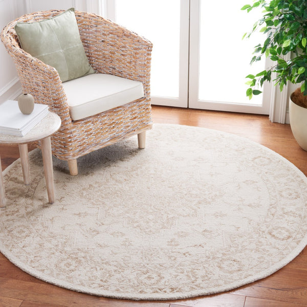 Safavieh Metro Hand-tufted Area Rug - Luxurious Wool And Cotton Blend With Timeless Elegance For Any Space Beige ,Ivory 80% Wool And 20% Cotton Met874b-27