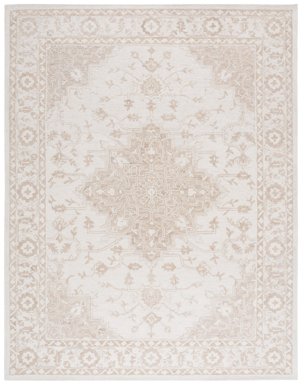 Safavieh Metro Hand-tufted Area Rug - Luxurious Wool And Cotton Blend With Timeless Elegance For Any Space Beige ,Ivory 80% Wool And 20% Cotton Met874b-27