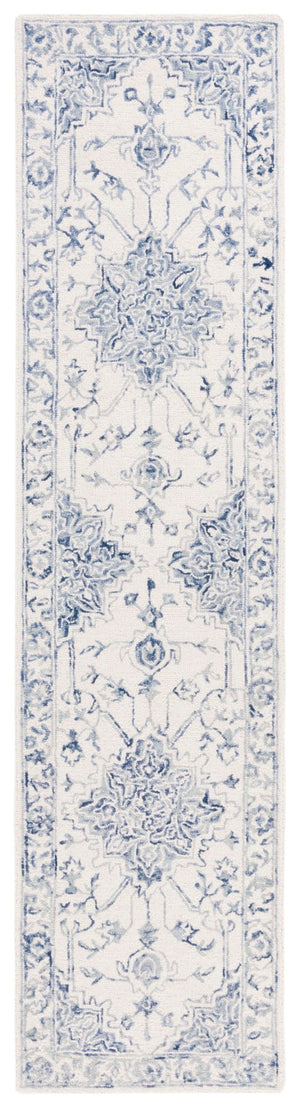 Safavieh Metro Hand-tufted Area Rug - Luxurious Wool And Cotton Blend With Timeless Elegance For Any Space Blue ,Ivory 80% Wool And 20% Cotton Met874m-213