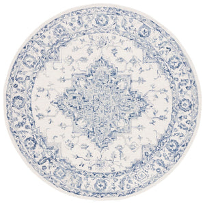 Safavieh Metro Hand-tufted Area Rug - Luxurious Wool And Cotton Blend With Timeless Elegance For Any Space Blue ,Ivory 80% Wool And 20% Cotton Met874m-213