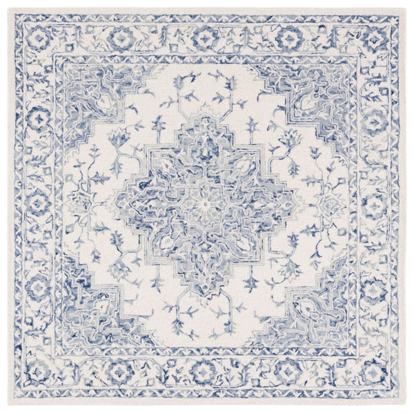 Safavieh Metro Hand-tufted Area Rug - Luxurious Wool And Cotton Blend With Timeless Elegance For Any Space Blue ,Ivory 80% Wool And 20% Cotton Met874m-213
